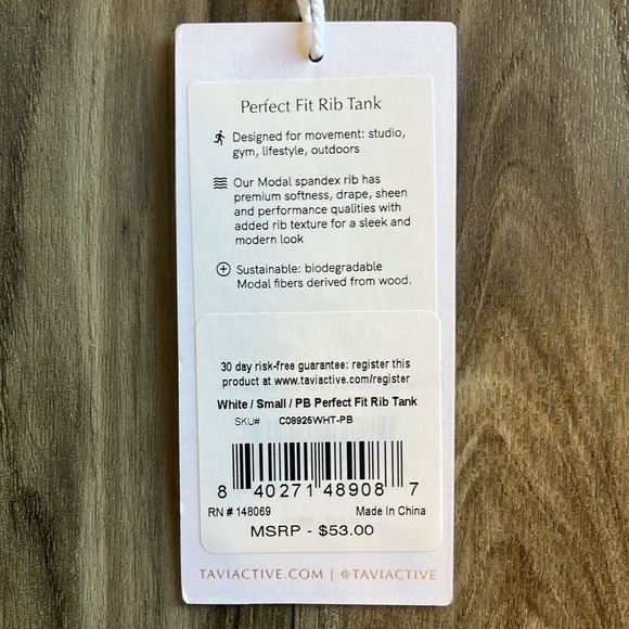 NWT Pure Barre x TAVI Perfect Fit Rib Tank - Picture 4 of 4